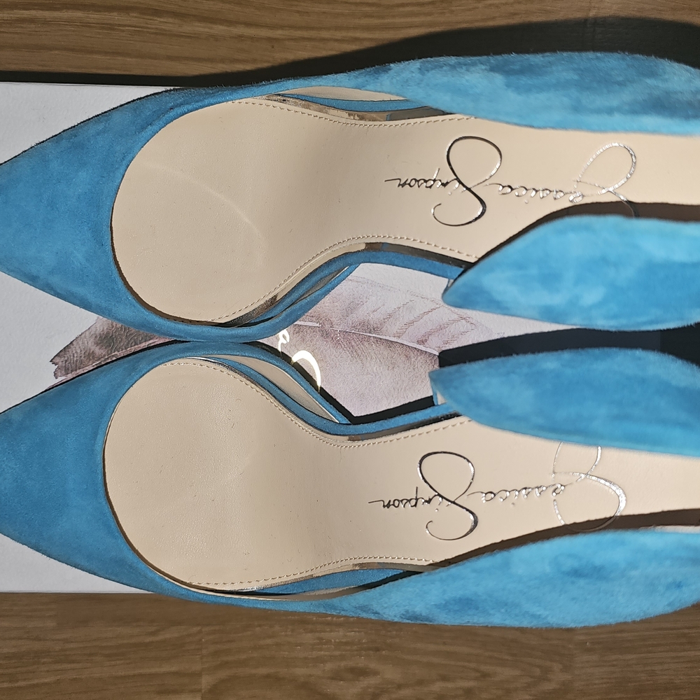 Elegant Blue Suede Women's Shoes